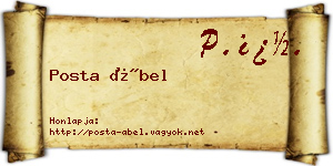Posta Ábel névjegykártya