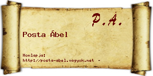 Posta Ábel névjegykártya
